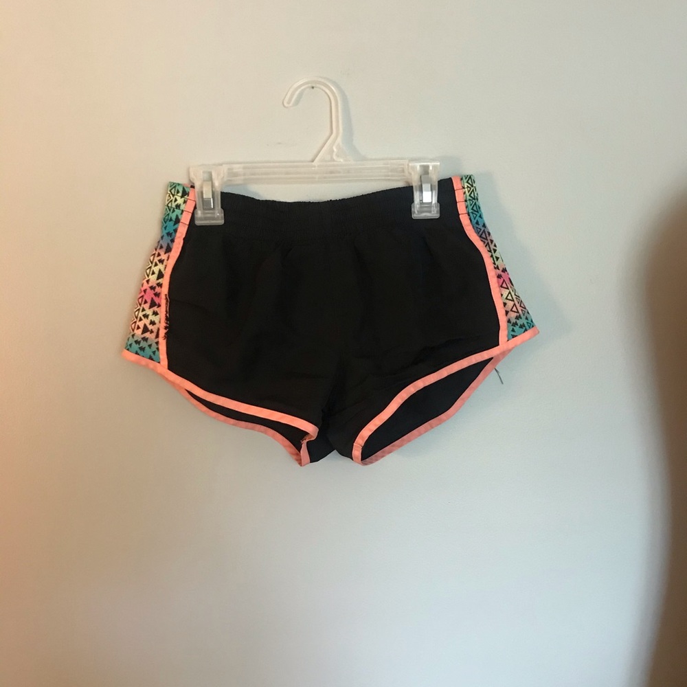 Black Athletic Shorts with pattern